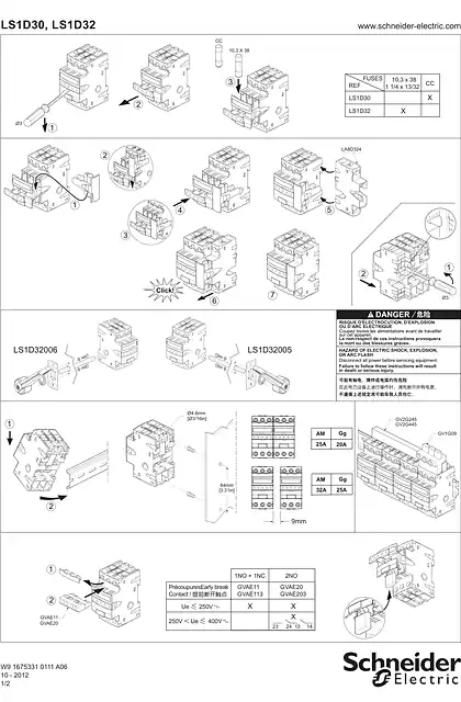 schneider施耐德LS1D303_ LS1D323说明页